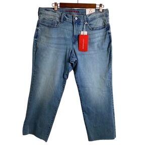 Lucky Brand Sweet Crop Jeans Mid Rise‎ Advanced Stretch Light Wash 14/32 NWT